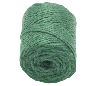Jutový motouz - cívka - zelený - cívka 200g , cca 60 m , průměr 3.5 mm