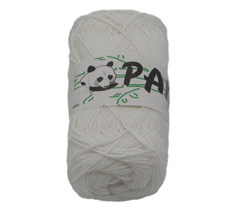 Příze PANDA bambus s elastanem - bílá - 50g / 110 m