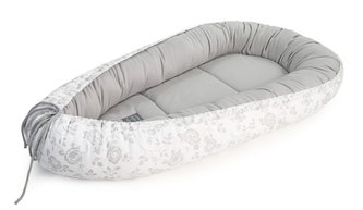 Floo for baby hnízdečko colors_Flowers gray