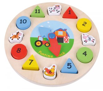 Dřevěné hodiny puzzle E01.033.1.1.