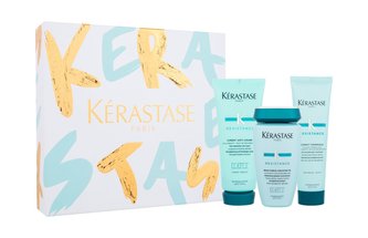 Kérastase Résistance šampon Résistance Bain Force Architecte Strengthening Shampoo 250 ml + krémový balzám na vlasy Résistance Ciment Anti-Usure Strengthening Anti-Breakage Cream 200 ml + mléko na vlasy Résistance Ciment Thermique Resurfacing Stregthening