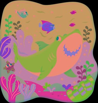 Uśmiechnięty rekin. Zabawa w kąpieli