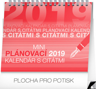 Mini plánovací kalendár s citátmi - stolový kalendár 2019