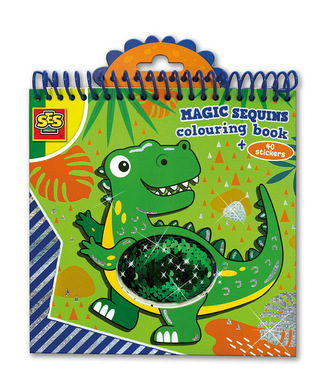 Magické Dino omalovánky s flitry modré/zelené Magické Dino omalovánky s flitry modré/zelené