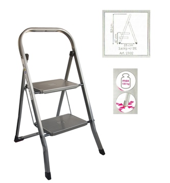 Schůdky skládací 2 stupně