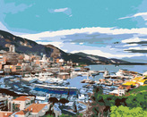 Malování podle čísel - PŘÍSTAV HERKULES - 80x100 cm, vypnuté plátno na rám