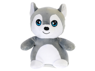 Pes Husky plyšový 24cm spandex 0m+ v sáčku