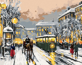 Malování podle čísel - STARÉ MĚSTO - 40x50 cm, vypnuté plátno na rám