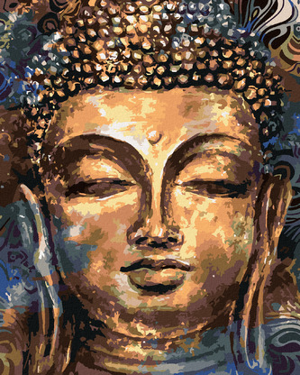Malování podle čísel - BUDDHA S ORNAMENTY - 80x100 cm, vypnuté plátno na rám Malování podle čísel - BUDDHA S ORNAMENTY - 80x100 cm, vypnuté plátno na rám