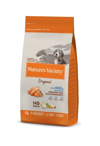 Nature´s variety orig. NG junior dog s lososem  2kg
