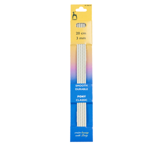 Jehlice ponožkové - 5ks/sada - 3 mm / 20 cm délka - 3 mm / 20 cm délka
