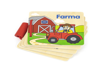 Dřevěná knížka - farma