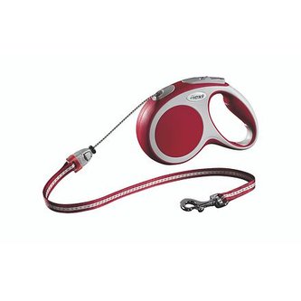Flexi Vario M 5 m šňůra, max. 20 kg, červená - DOPRODEJ