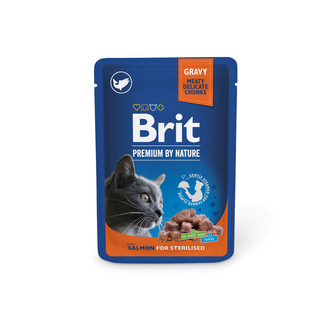 Kaps. Brit premium cat pouches Salmon for Sterilized 100 g