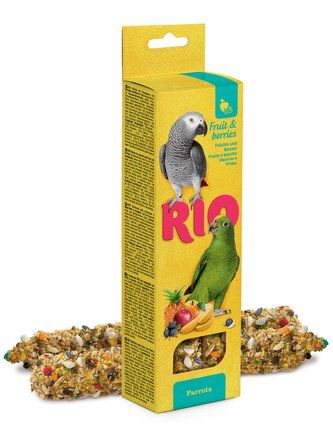 RIO tycinky pro velke papousky s ovocem 2x90g