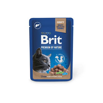 Kaps. Brit premium cat pouches Liver for Sterilized 100 g