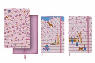 Moleskine Sakura sada zápisník linkovaný a čistý L
