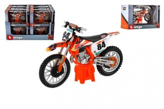 Motorka Bburago KTM 450 SX-F Factory Edition (2018) kov/plast 12cm