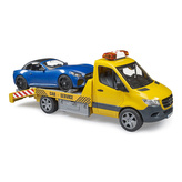 Bruder auto odtahové služby MB Sprinter s autem Roadster na baterie se světlem a zvukem v krabičce