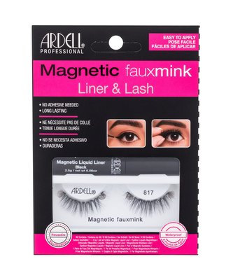 Ardell Magnetic umělé řasy Magnetic Faux Mink 817 1 ks + magnetická tekutá gelová linka Magnetic Liquid Liner 2,5 g Black