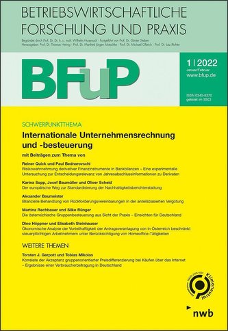 Internationale Unternehmensrechnung und -besteuerung