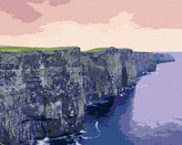 Malování podle čísel - MOHERSKÉ ÚTESY, IRSKO (TED DAVIS) - 40x50 cm, bez rámu a bez vypnutí plátna