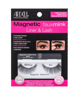 Ardell Magnetic umělé řasy Magnetic Faux Mink 811 1 ks + magnetická tekutá gelová linka Magnetic Liquid Liner 2,5 g Black