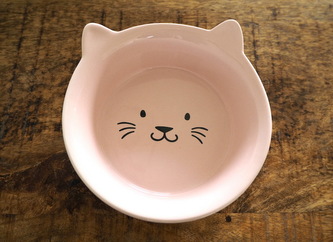 Miska pro kočky keramická růžová