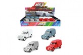 Auto Welly Citroën 2CV kov/plast 12cm na zpětné natažení 4 barvy 12ks v boxu