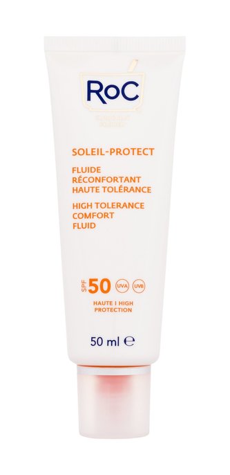 RoC Soleil-Protect Opalovací přípravek na obličej High Tolerance Comfort Fluid 50 ml SPF50 pro ženy