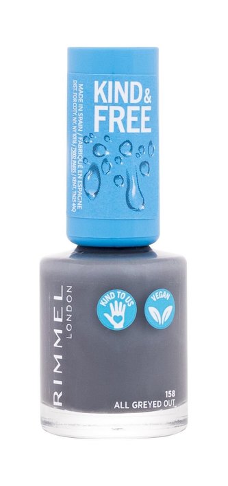 Rimmel London Kind & Free Lak na nehty 8 ml 158 All Greyed Out pro ženy