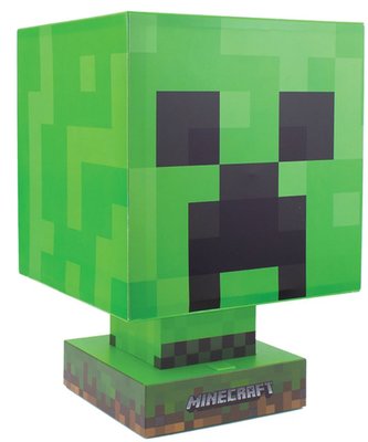 Plastová dekorativní 3D lampa Minecraft: Creeper Icon