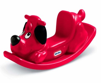 Little Tikes Houpací pejsek – červený