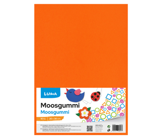 MOOSGUMMI A4 oranžová LUMA, 10ks