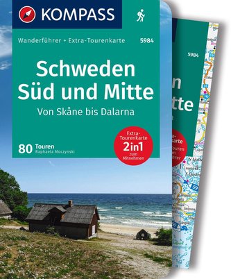 KOMPASS Wanderführer 5984 Schweden Süd und Mitte, Von Skåne bis Dalarna, 80 Touren