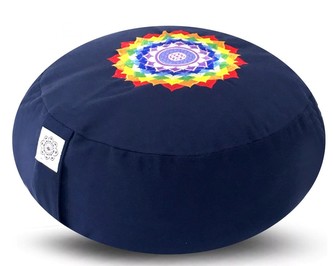 Meditační polštář Čakra Lotus Modrý 36cm x 15cm