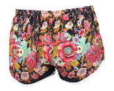 Kraťasy DAO, černé, květy