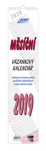 Měsíční vázankový kalendář 2019 - nástěnný kalendář