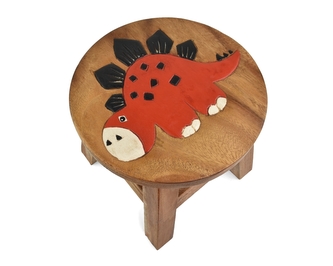 Stolička dřevěná dekor dinosaurus