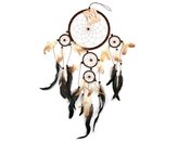 Lapač snů 16 + 6 + 5 cm - tmavě hnědý