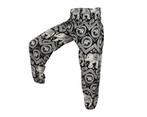 Kalhoty Joga WASTE, černé, bílí sloni