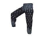 Kalhoty Joga WASTE, černé, ornamenty