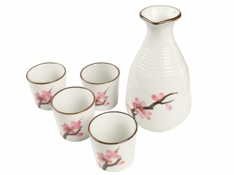 Porcelánová saké souprava China Sakura 5ks