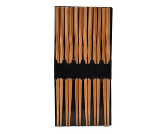 Čínské jídelní hůlky točené 6ks dřevo 24 cm