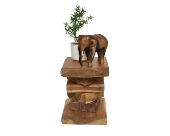 Dřevěný podstavec pod rostliny Natural Books 31 cm