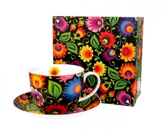 Hrnek s talířkem Jumbo ETNIC 370 ml