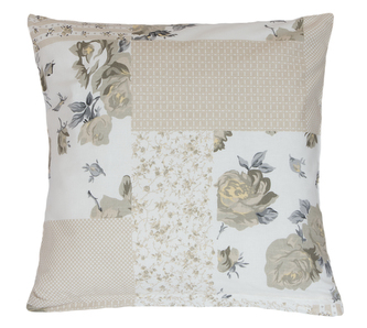 Povláček bavlněný - béžový patchwork - 40x40cm