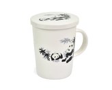 Porcelánový hrnek se sítkem bílý Panda