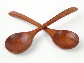 Dřevěná lžíce - 21 cm - tmavě hnědá