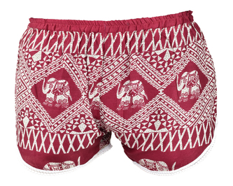 Kraťasy DAO, vínové, sloni